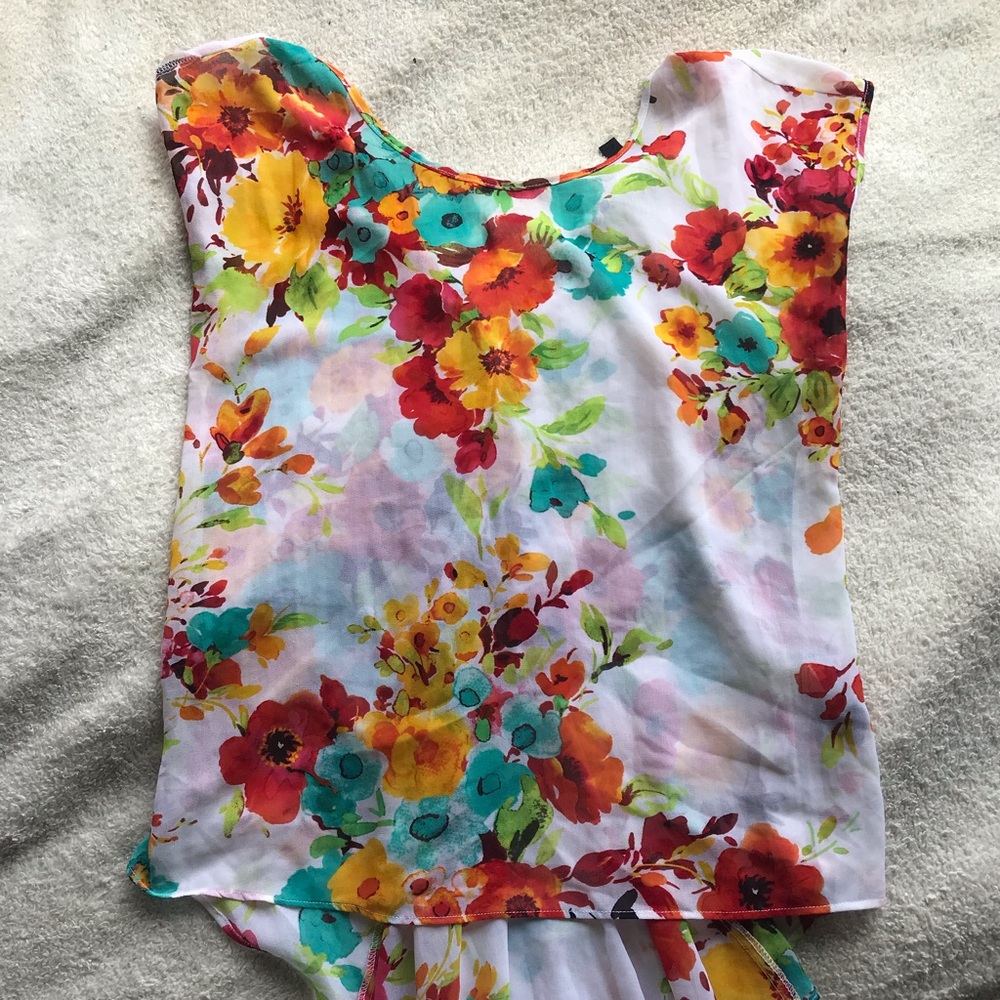 2b Floral Sheer Blouse